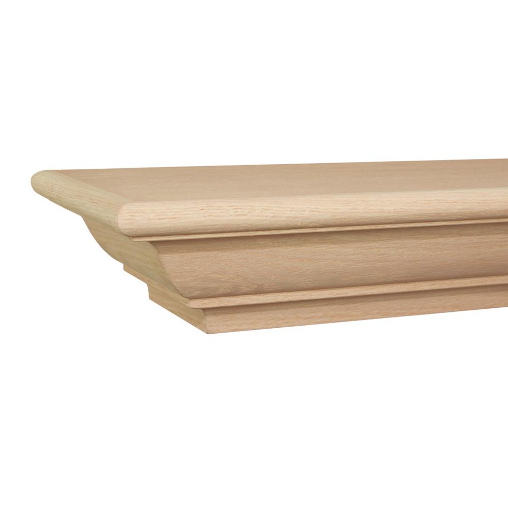 Builders Choice Traditional 4 Ft Oak Cap Shelf Mantel Mttrso4 The Builders Choice Traditional 4 Ft Oak Cap Shelf Mantel