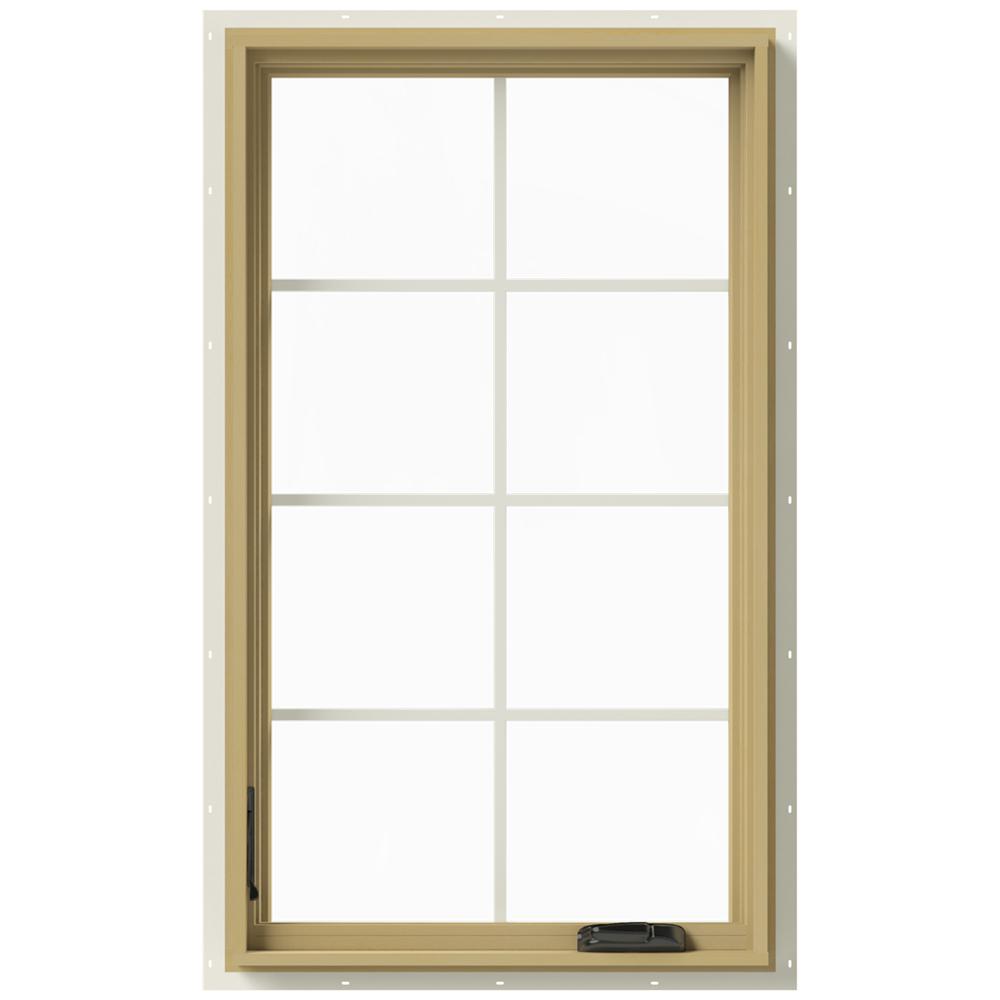 JELD-WEN 28 In. X 48 In. W-2500 Left Hand Casement Aluminum Clad Wood ...