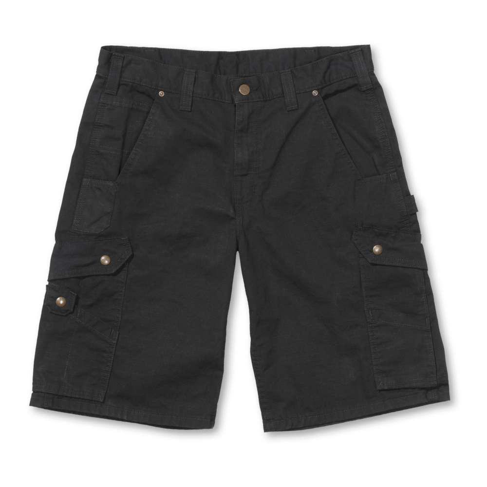 Carhartt Men's Regular 40 Black Cotton Shorts-B357-BLK - The Home Depot