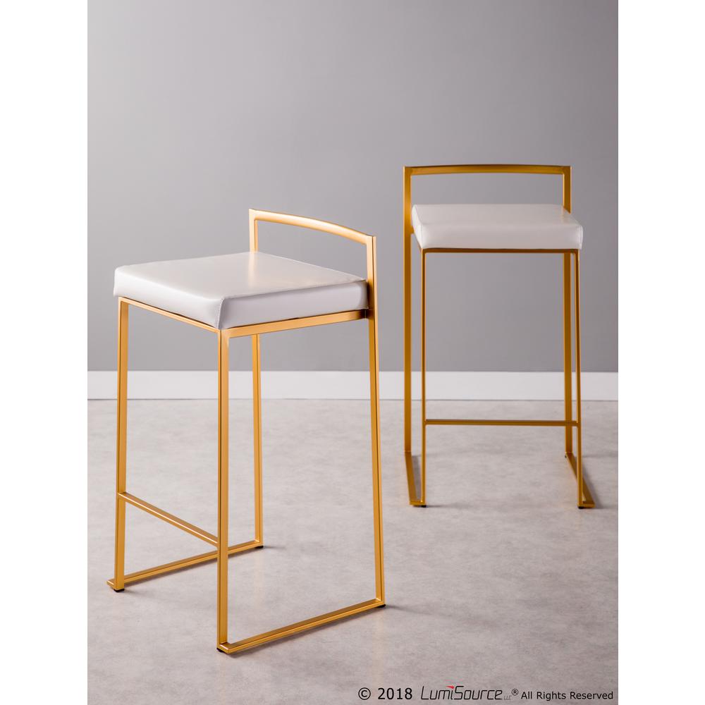 Lumisource Fuji Gold And White Counter Stool Set Of 2 B26 Au Lumisource Fuji Gold And White Counter Stool Set Of 2 B26 Au W2 The Home Depot