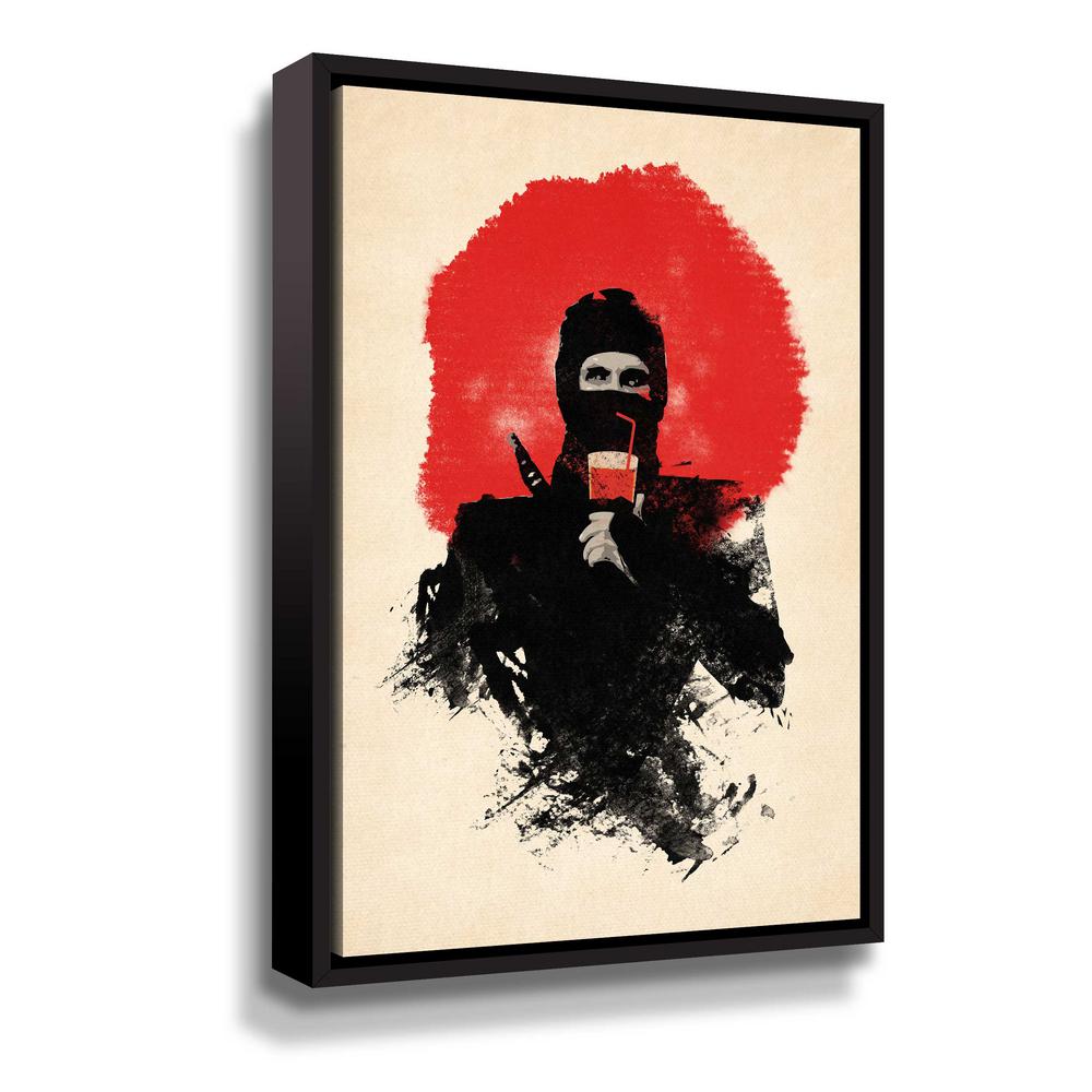 Artwall American Ninja By Robert Farkas Framed Canvas Wall Art 5far041a3248f The Home Depot