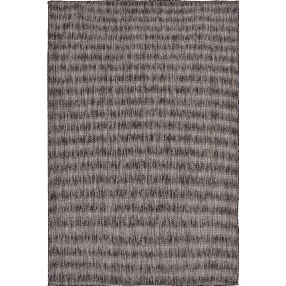 Unique Loom Outdoor Solid Black 6 0 X 9 Area Rug 3128985 The Unique Loom Outdoor Solid Black 6 0 X