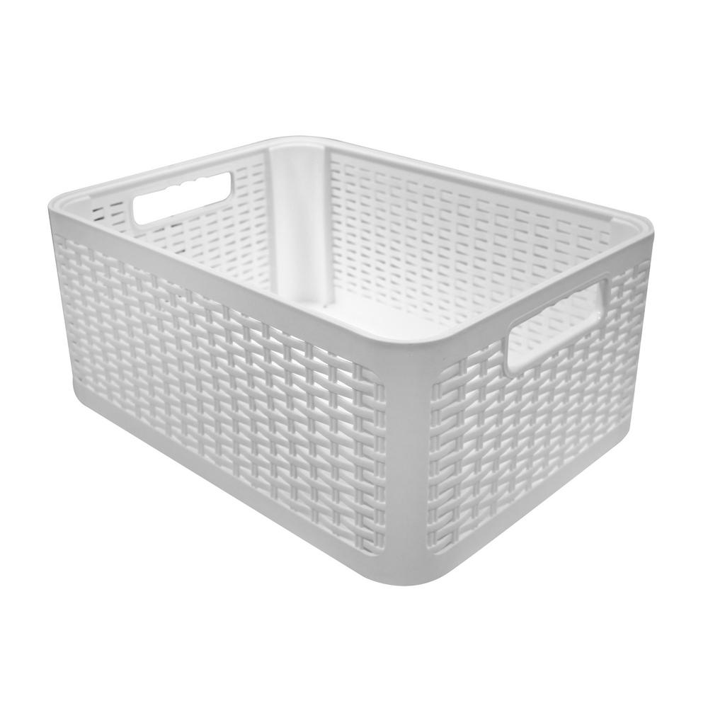 Modern Homes Decorative Storage Box in White67541 The Home Depot