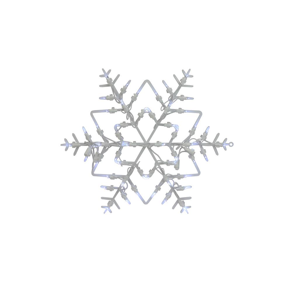 Christmas Window Wall Decorations Indoor Led Lighted Snowflake Christmas Window Silhouette Decoration 4 Pack