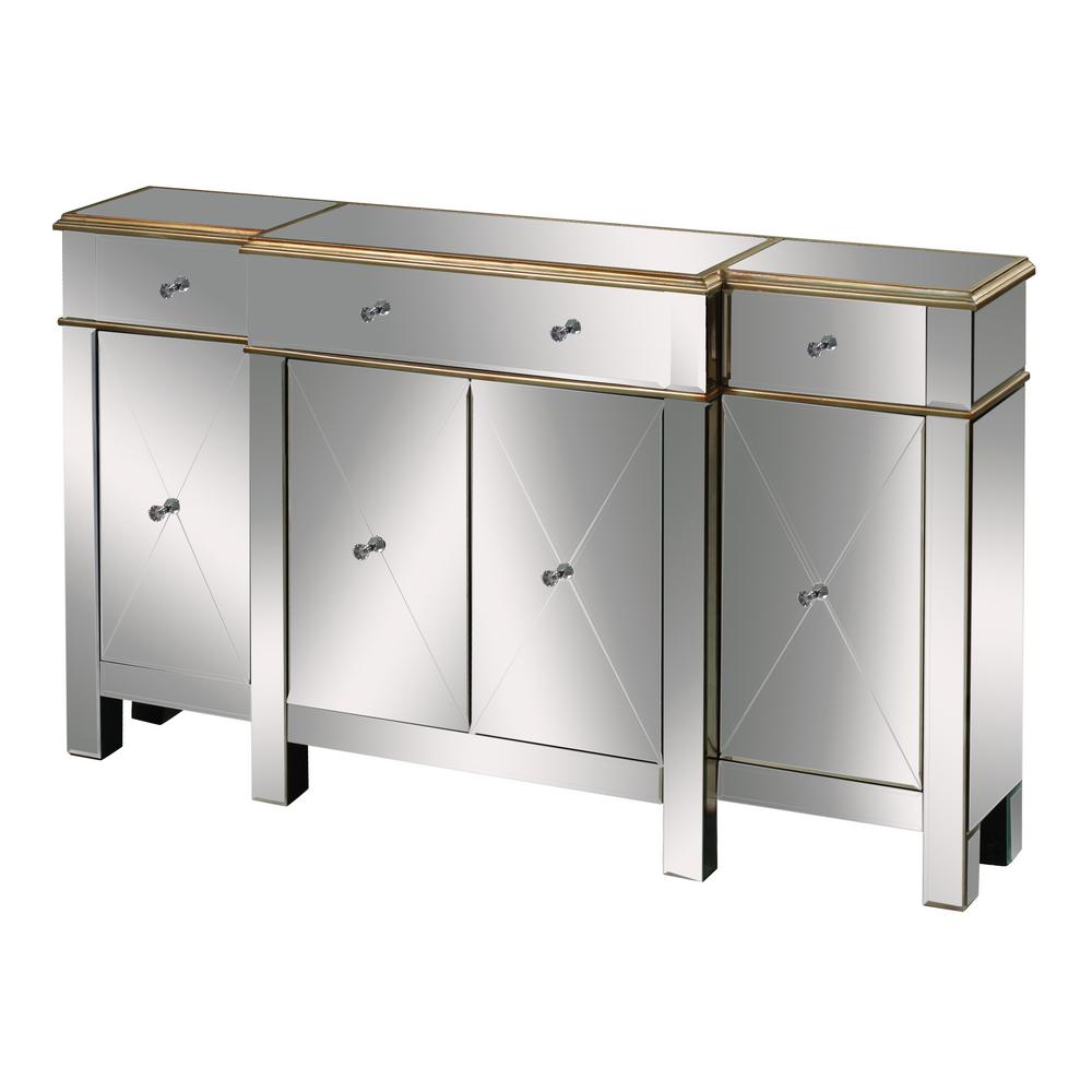 Mirrored Sideboards Buffets Kitchen Dining Room Furniture The Home Depot