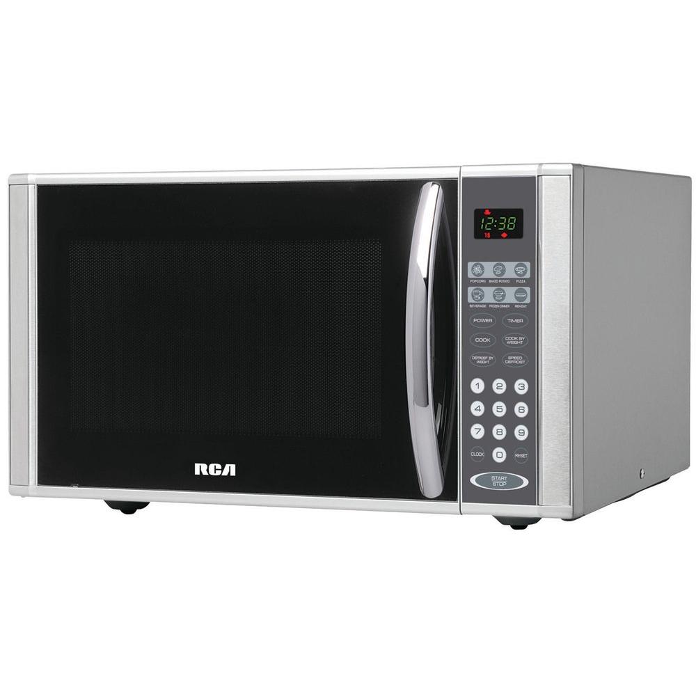 RCA 1.1 cu. ft. Countertop Microwave in Stainless Steel-RMW1138 - The