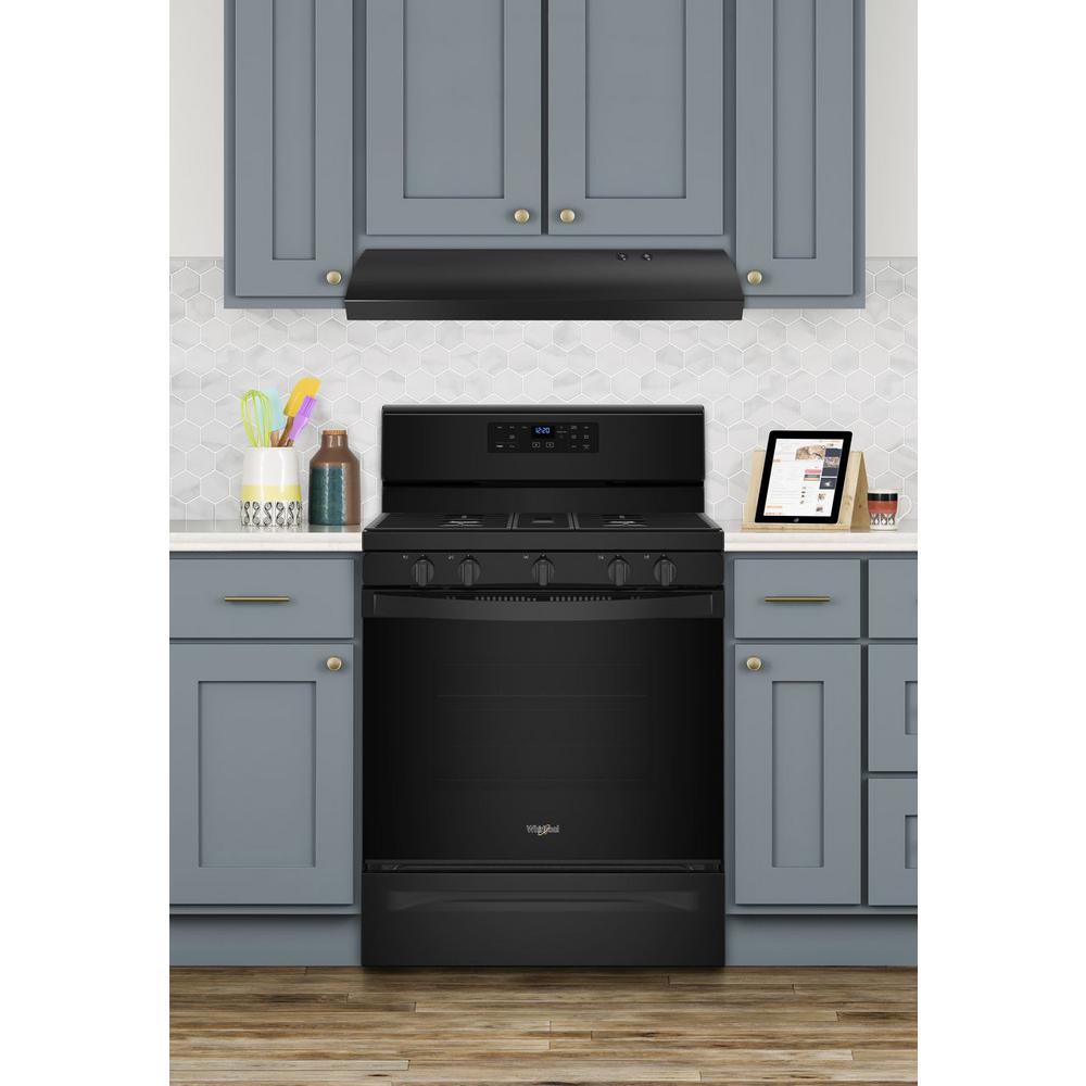 30 In Under Cabinet Range Hood In Black Uxt3030adb The Home Depot