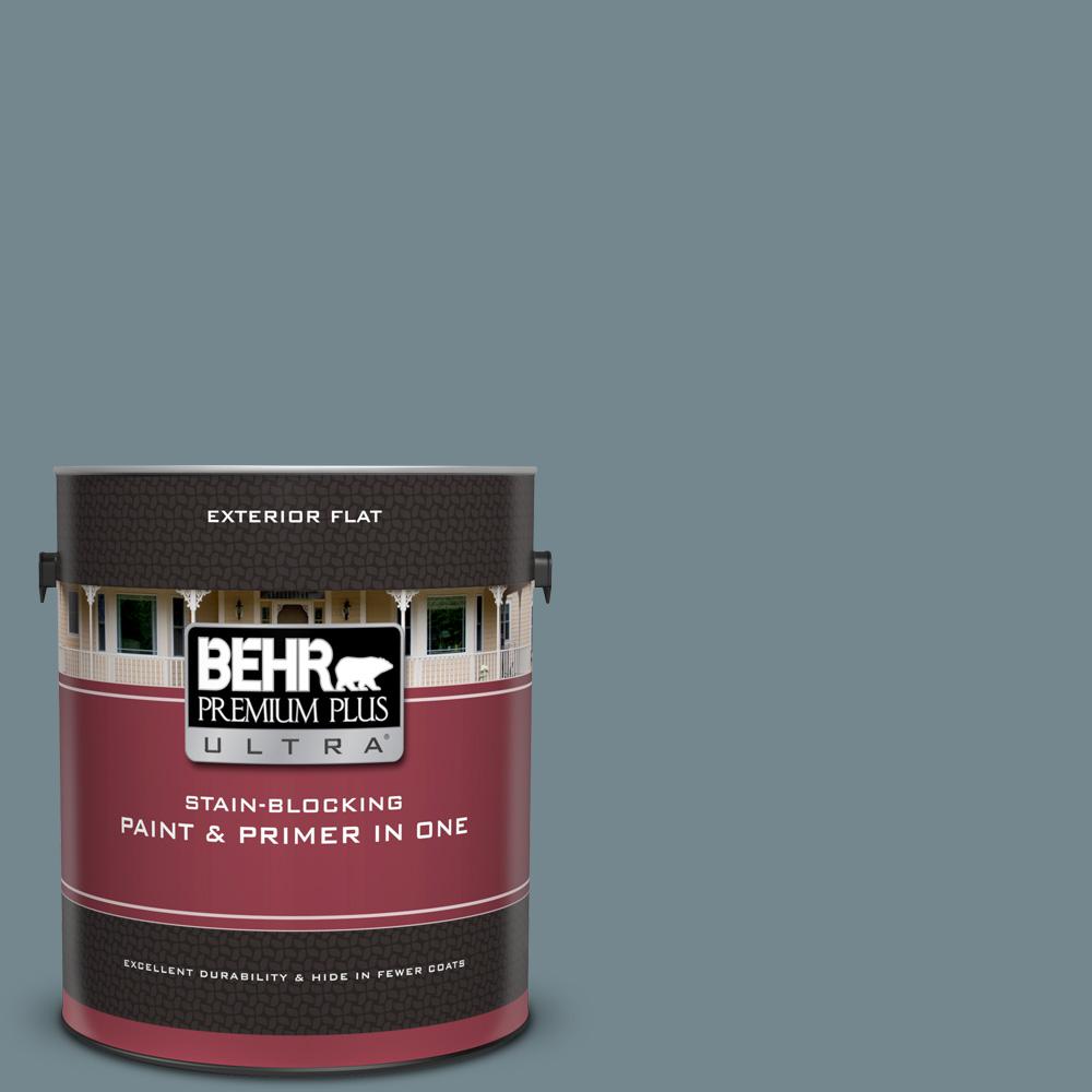 BEHR Premium Plus Ultra 1 gal. N4705 Norwegian Blue Flat Exterior