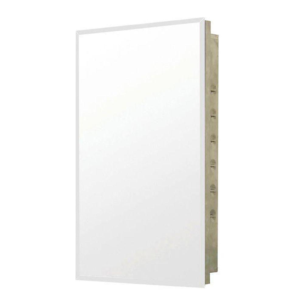 Pegasus 16 In W X 20 In H Frameless Stainless Steel Recessed Bathroom Medicine Cabinet Sp4591 The Home Depot