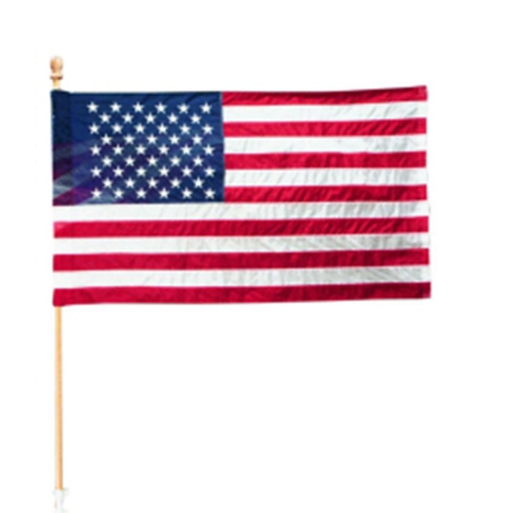 Seasonal Designs 21/2 ft. x 4 ft. Polycotton U.S. Flag KitPA11 The