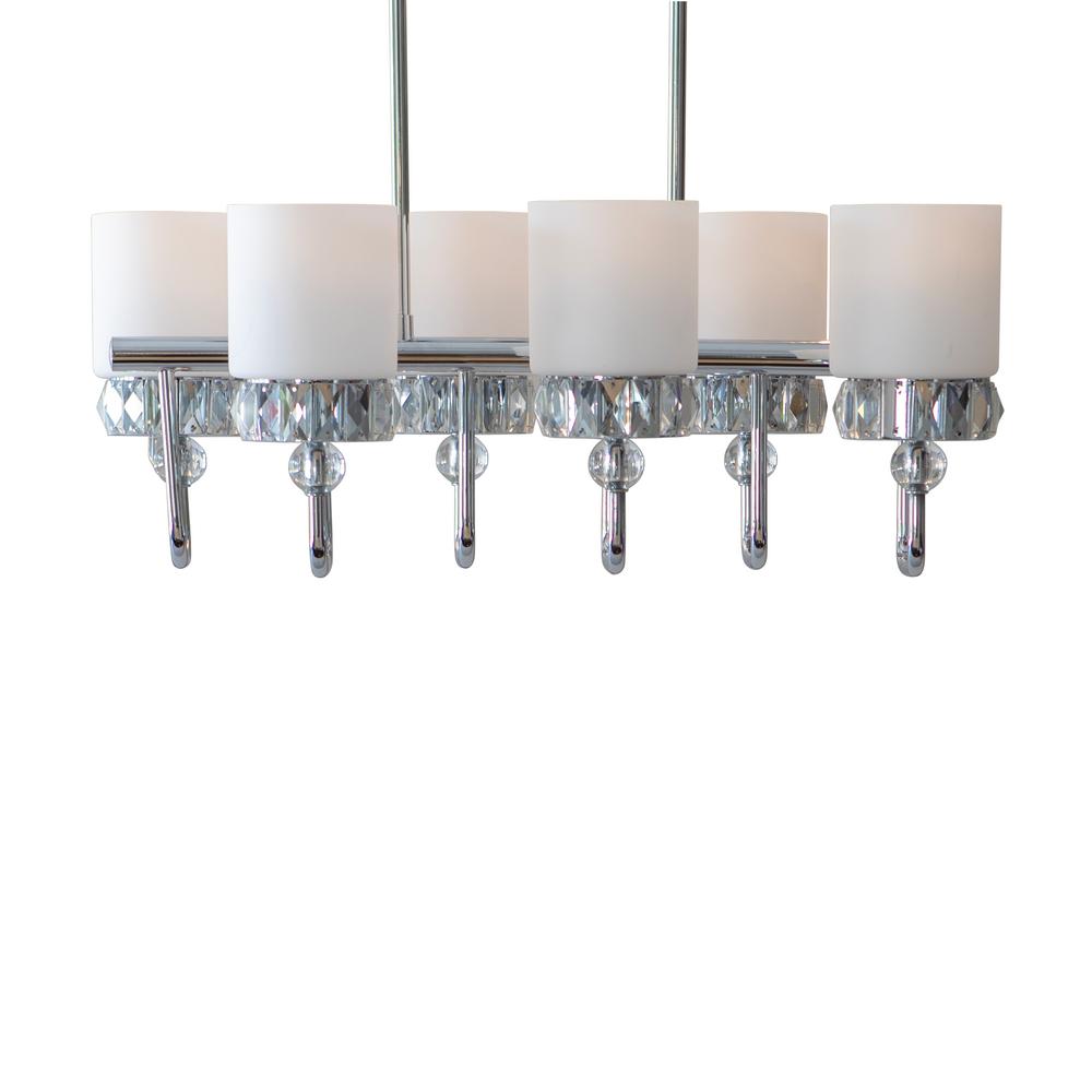 Decor Therapy Cora 6 Light Chrome Crystal And Glass Trestle Decor Therapy Cora 6 Light Chrome Crystal And Glass Trestle Chandelier