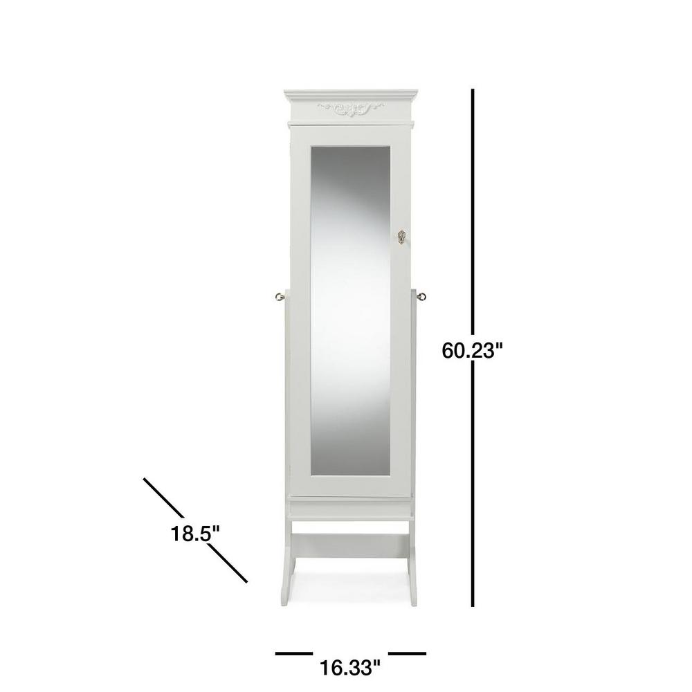 Baxton Studio Bimini White Wood Jewelry Armoire 28862 6557 Hd
