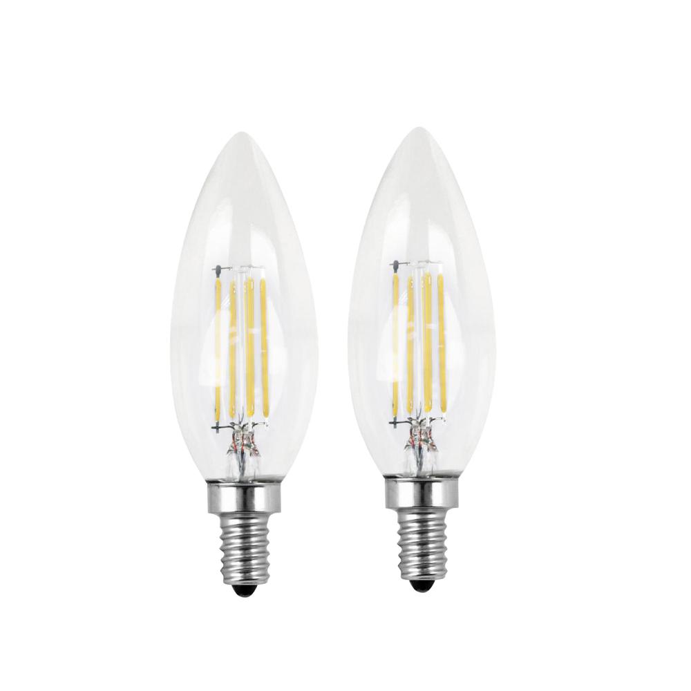 Feit Electric 60w Equivalent Soft White 2700k B10 Candelabra Feit Electric 60w Equivalent Soft White 2700k B10 Candelabra Dimmable Filament Led Clear Gl