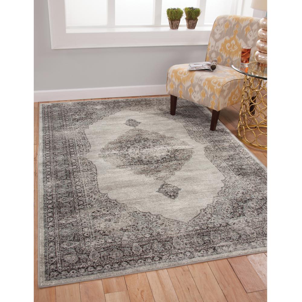 Sams International Sonoma Bryson Silver 5 Ft X 8 Area Rug 7236 Sams International Sonoma Bryson Silver 5 Ft X 8 Area Rug