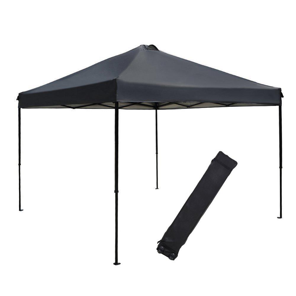 Abba Patio 10 Ft X 10 Ft Dark Grey Pop Up Outdoor Canopy Tent