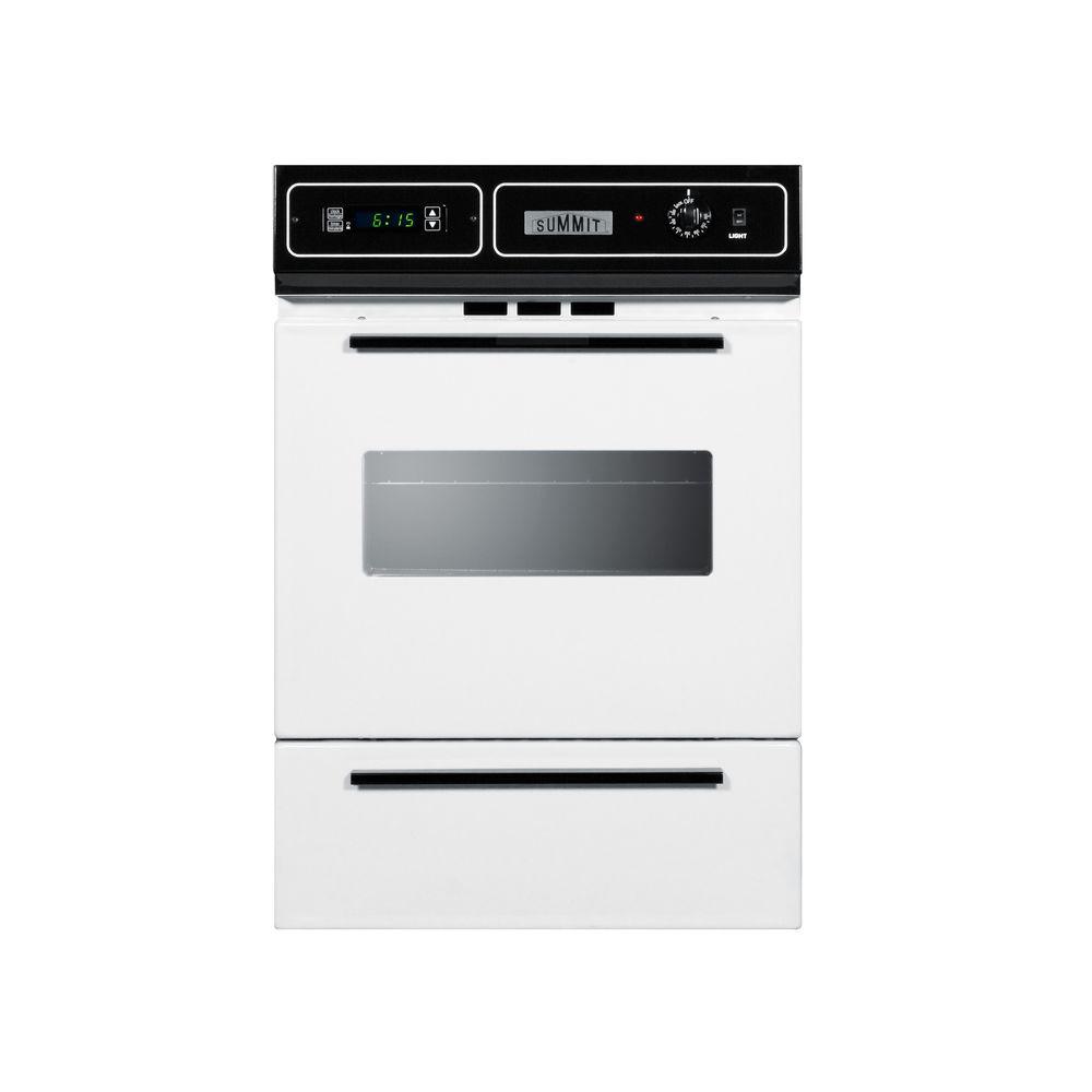 Summit Appliance 24 in. Single Gas Wall Oven in WhiteWTM7212KW The