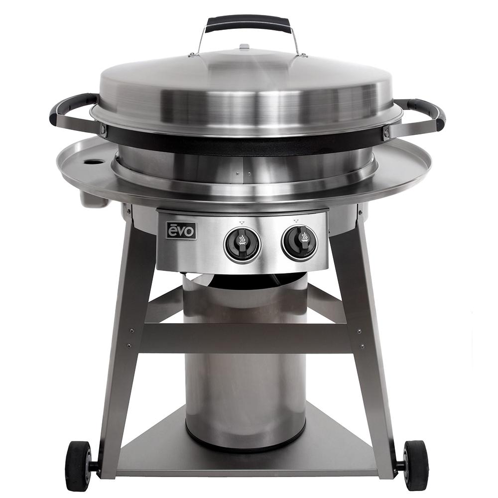 Evo Professional Wheeled Cart 2-Burner Natural Gas Grill in Stainless Steel with... by Evo