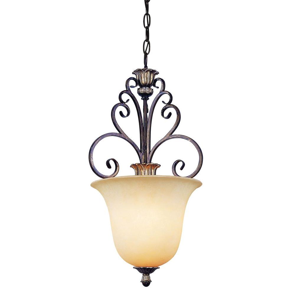 Bel Air Lighting 3Light Bronze Gold Large 2Tone Pendant256058 The