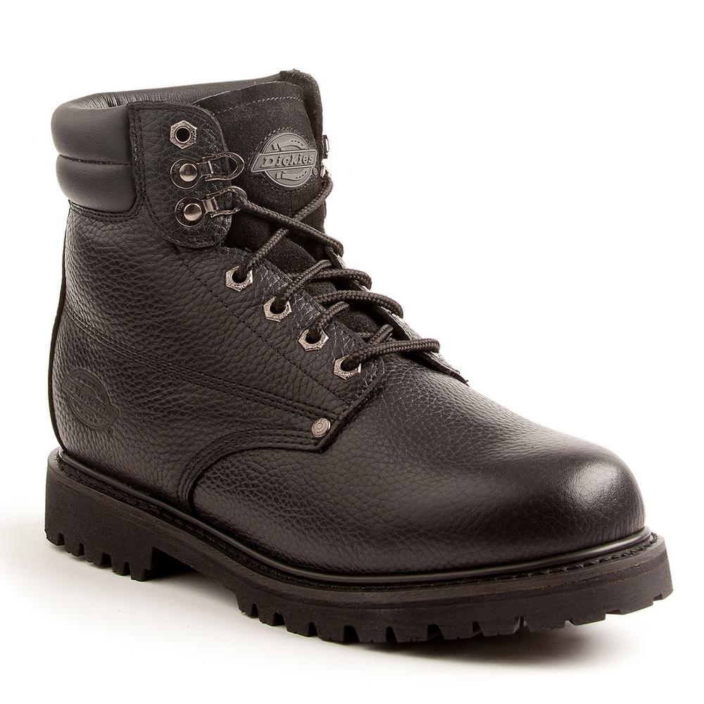 Dickies Raider Men Size 10 Black Steel Toe Leather Work Boot-DW7025BLK10 - The Home Depot