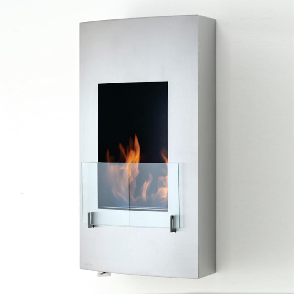 Ethanol Fireplaces The Home Depot Ethanol Wall Mounted Fireplace In Stainless Steel