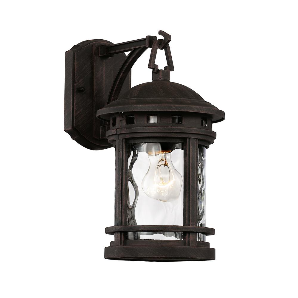 Classic Bel Air Lighting Outdoor Wall Mounted Boardwalk 1 Light Rust Outdoor Wall Mount Lantern