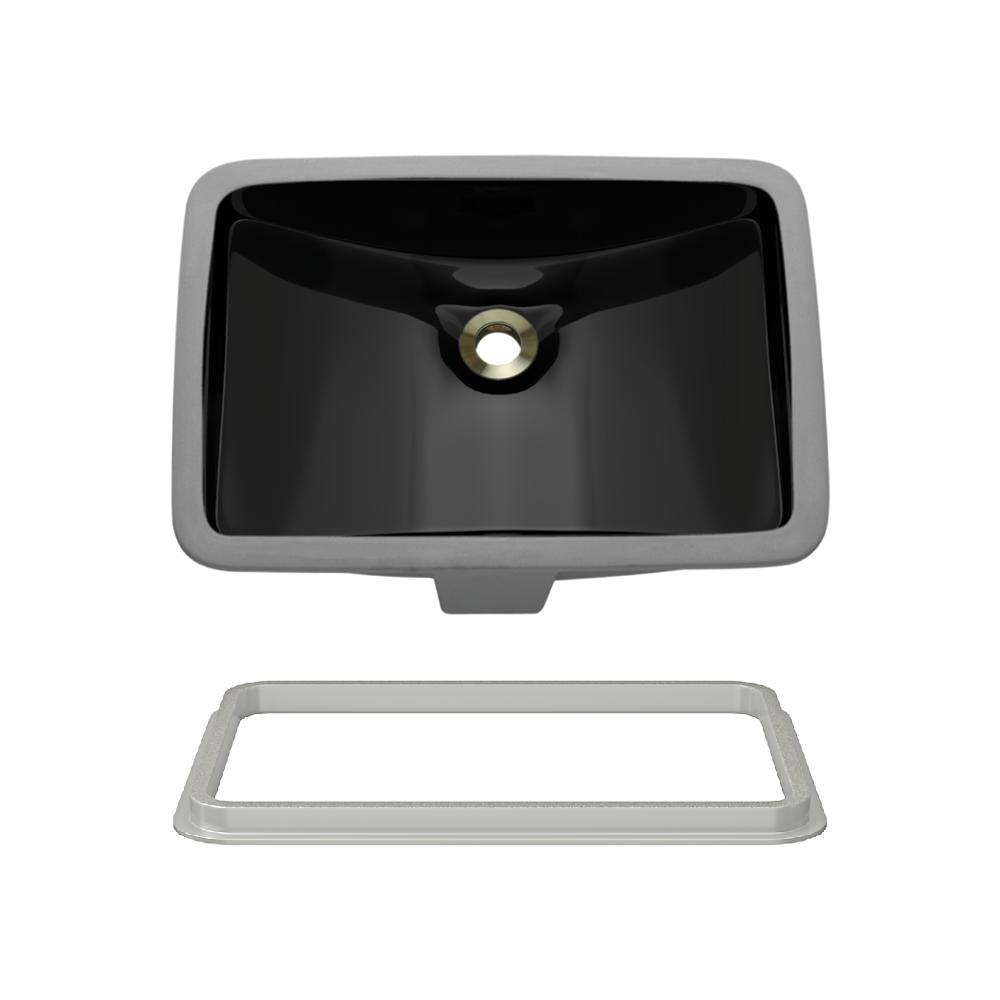 MR Direct 203/4 in. Undermount Bathroom Sink in Black with Gray