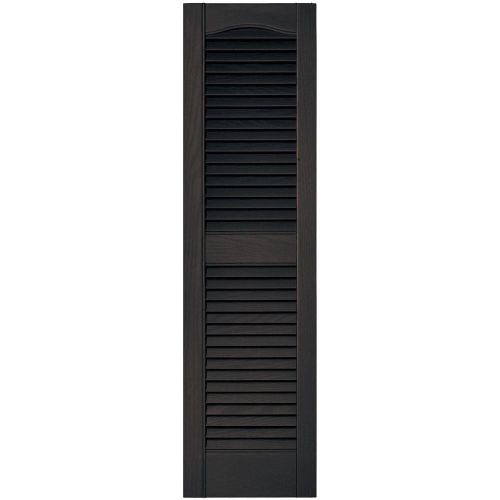 Builders Edge 12 in. x 43 in. Louvered Vinyl Exterior Builders Edge 12 in. x 43 in. Louvered Vinyl Exterior