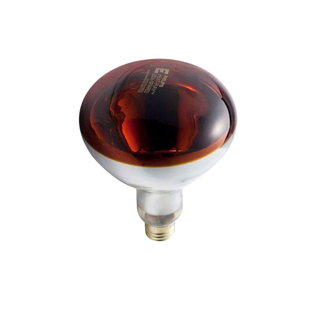 Philips 250-Watt Incandescent R40 Heat Lamp Bulb - Red (4-Pack)-415836