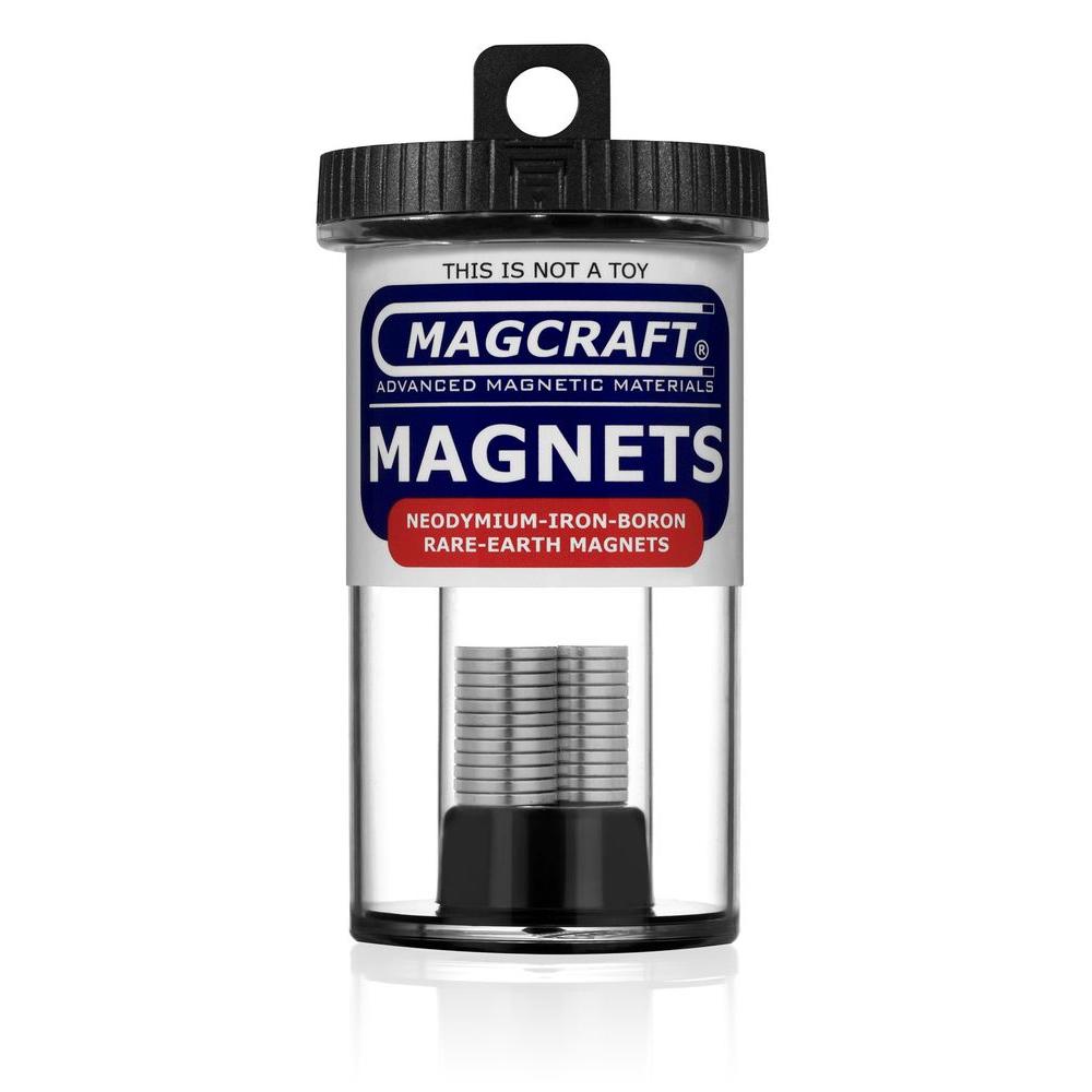 MASTER MAGNETICS 1/2 in. Neodymium Rare-Earth Magnet Discs (6 per Pack ...
