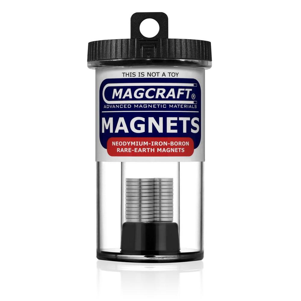 Magcraft Rare Earth 1/2 inch x 1/16 inch Disc Magnet (24-Pack) by Magcraft