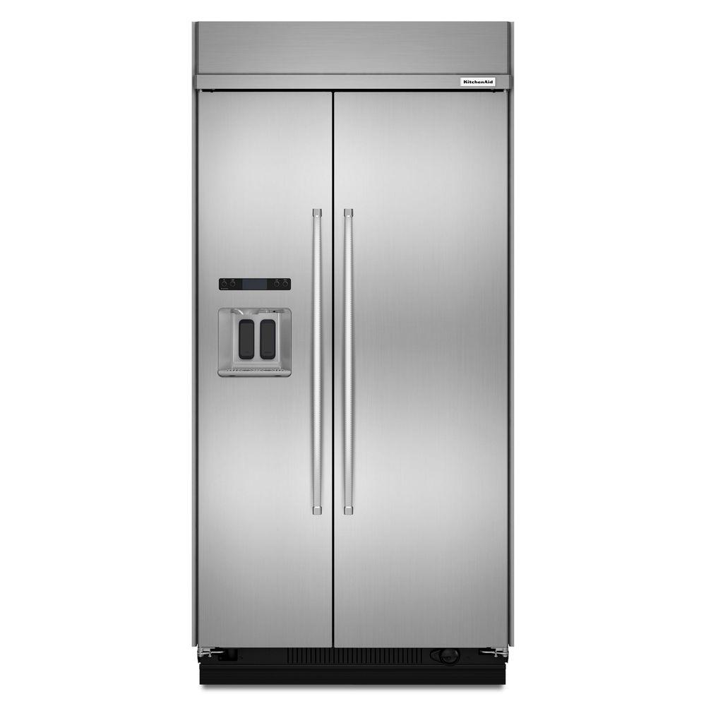 Stainless Steel Kitchenaid Side By Side Refrigerators Kbsd608ess 64 1000 