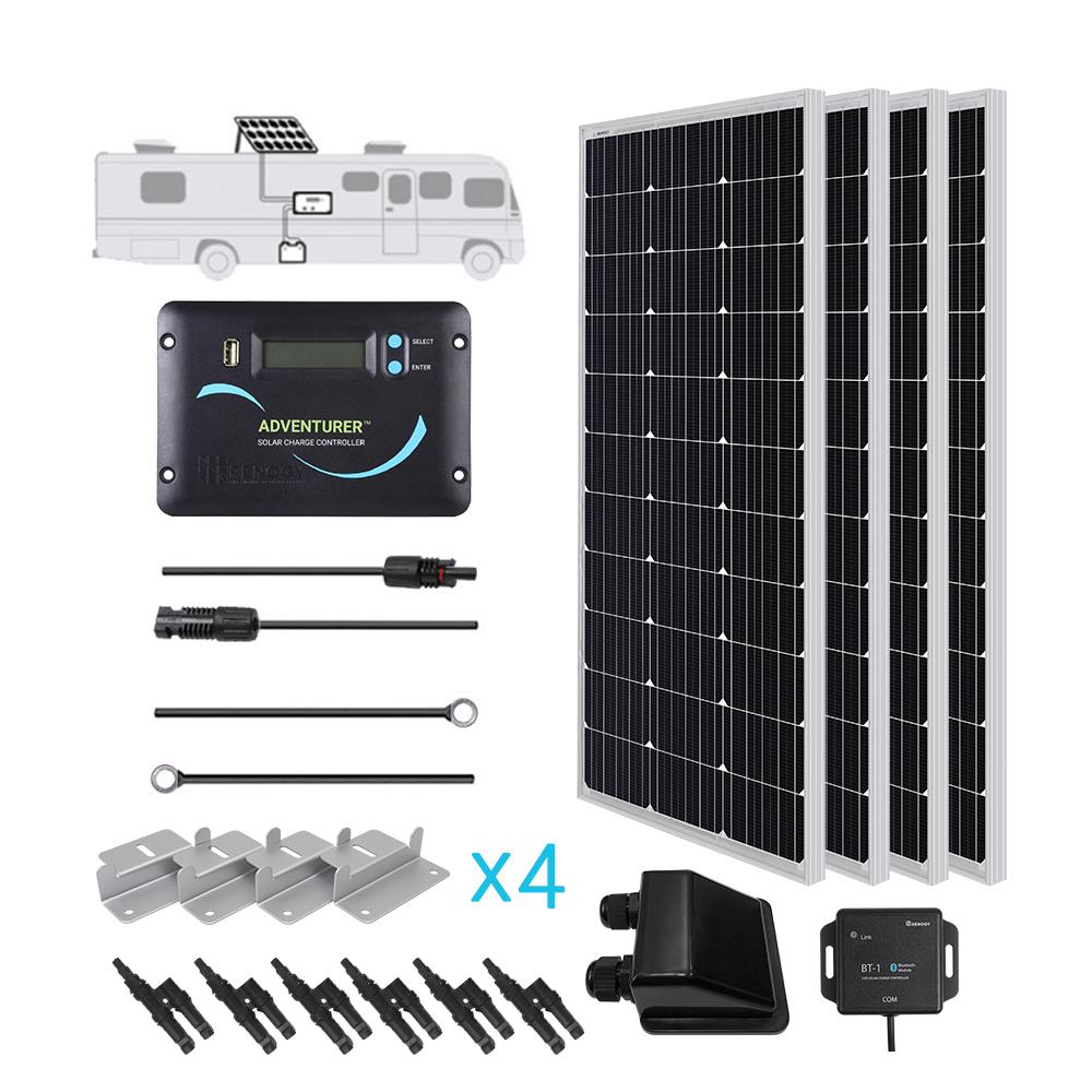 Renogy 400 Watt 12 Volt Monocrystalline Solar Rv Kit For Off Grid Solar System