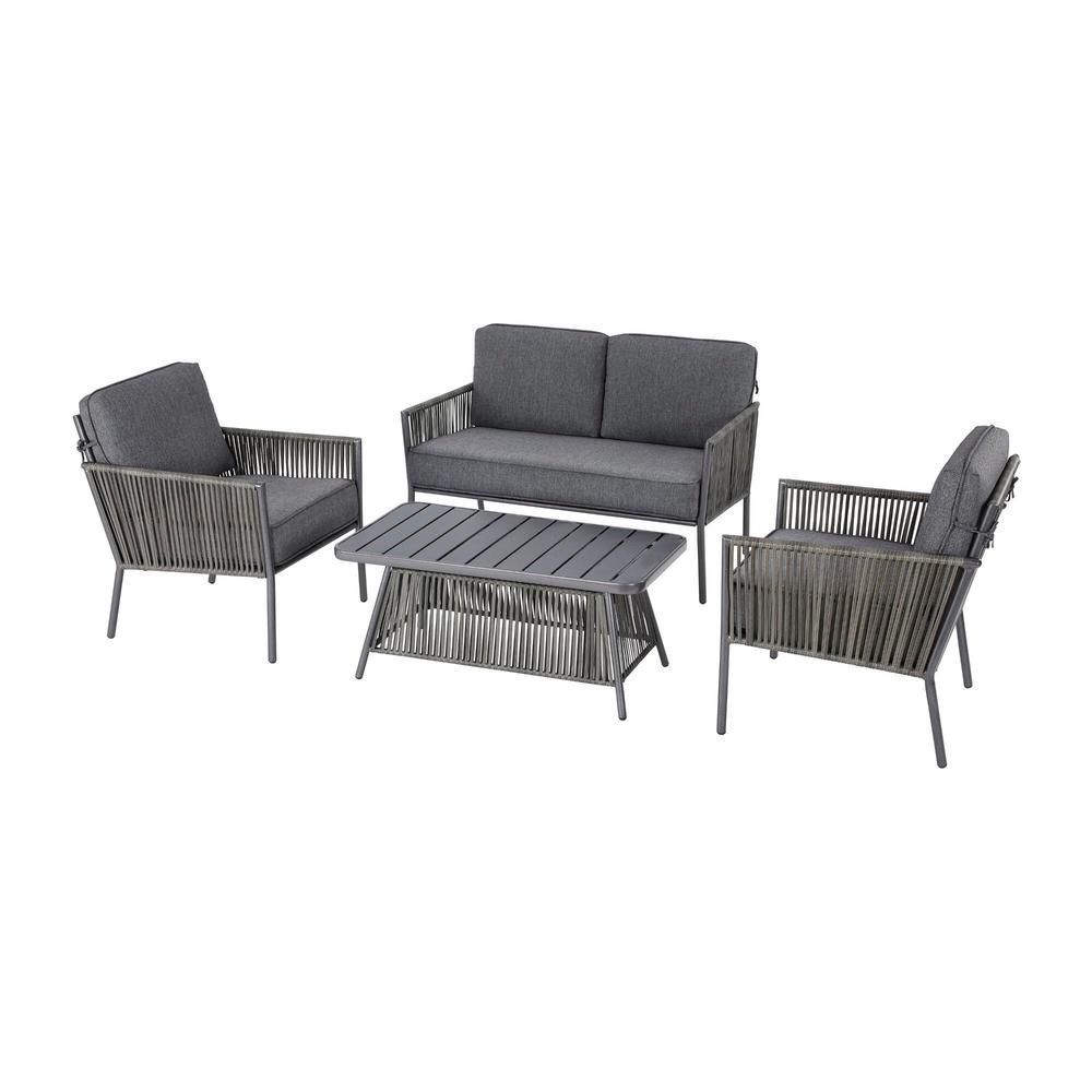 Hampton Bay Tolston 4 Piece Wicker Outdoor Patio Conversation Set With Charcoal Cushions Lg19189 4pc The Home Depot - Hampton Bay Universal 4 Piece Conversation Set Patio Cover Hampton Bay Tolston 4 Piece Wicker Outdoor Patio Conversation Set With Charcoal Cushions Lg19189 4pc The Home Depot - Hampton Bay Universal 4 Piece Conversation Set Patio Cover
