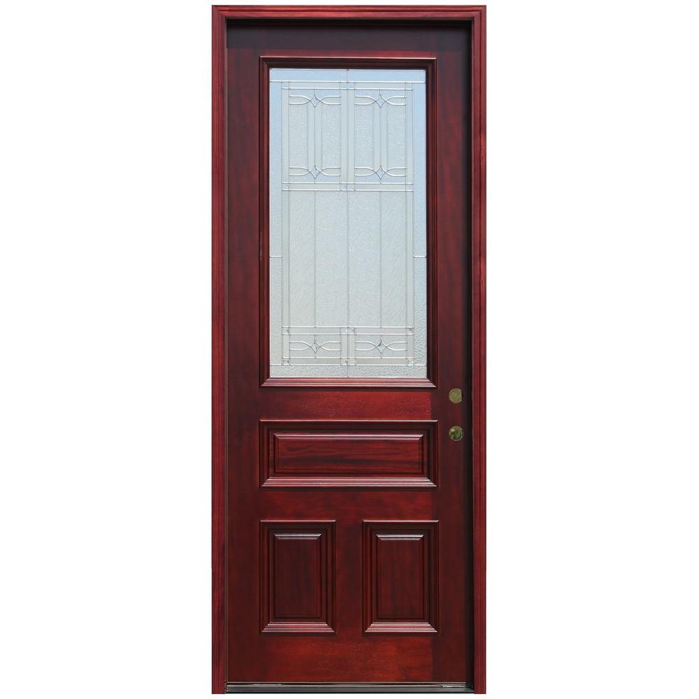 Pacific Entries 36 In X 96 3 4 Lite Stained Mahogany Wood Pacific Entries 36 In X 96 3 4 Lite Stained Mahogany Wood