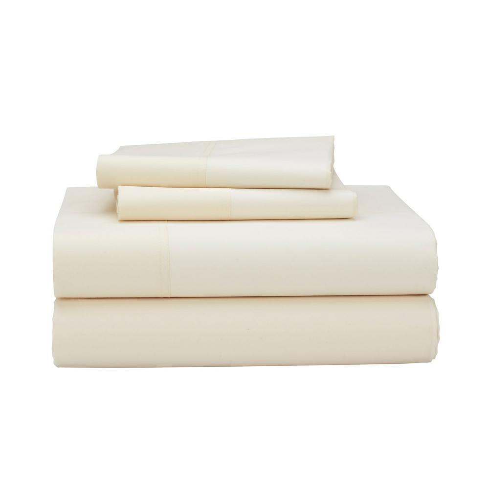 The Company 4 Piece 400 Thread Count Supima Cotton Percale The Company 4 Piece 400 Thread Count Supima Cotton Percale King Extra Deep