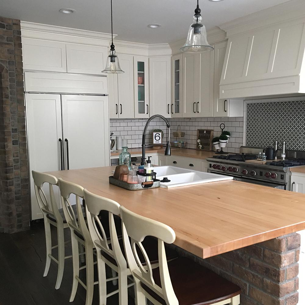 Swaner Hardwood 8 Ft L X 2 Ft 1 In D X 1 5 In T Butcher Block