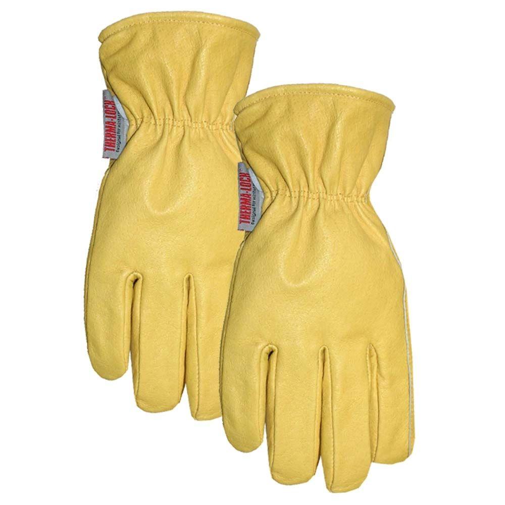 Midwest Quality Gloves Men's Large Thermalock Lined Top Grain