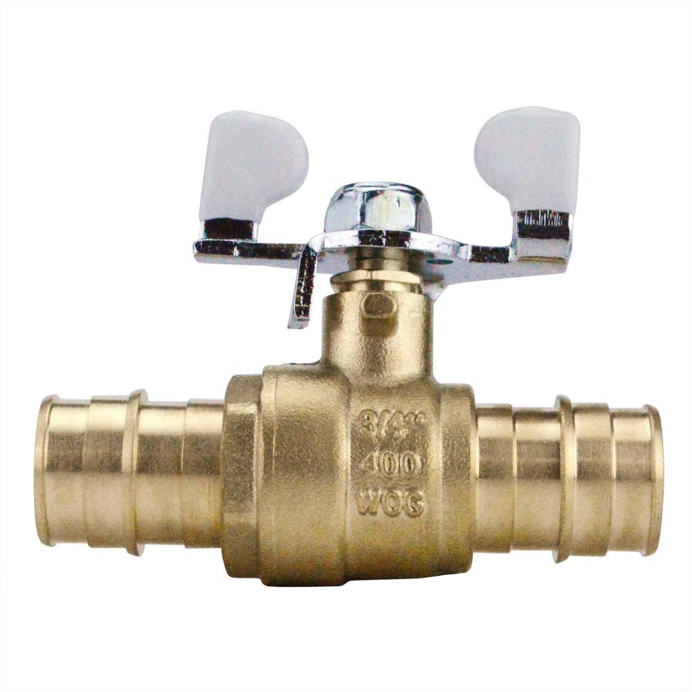 Apollo 3/4 in. Brass PEXA Barb Ball Valve with Tee HandleEPXV34T