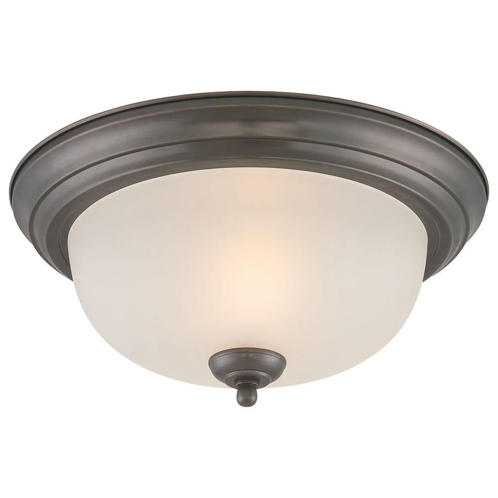 Thomas Lighting 2 Light Oiled Bronze Ceiling Flushmount Sl878215 Thomas Lighting 2 Light Oiled Bronze Ceiling Flushmount