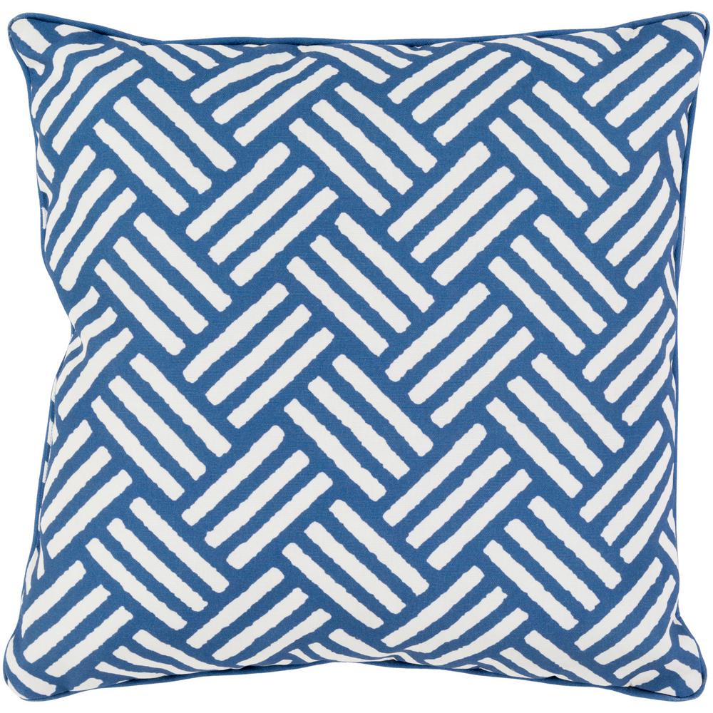 Artistic Weavers Bonnie Navy Geometric Polyester 16 In X 16 In