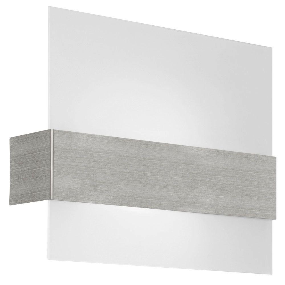 Eglo Nikita 14 In W X 11 375 H 1 Light Matte Nickel Wall Sconce With Satin Glass Shade 86997a The Home Depot - Home Depot Wall Sconces Bathroom Eglo Nikita 14 In W X 11 375 H 1 Light Matte Nickel Wall Sconce With Satin Glass Shade 86997a The Home Depot - Home Depot Wall Sconces Bathroom