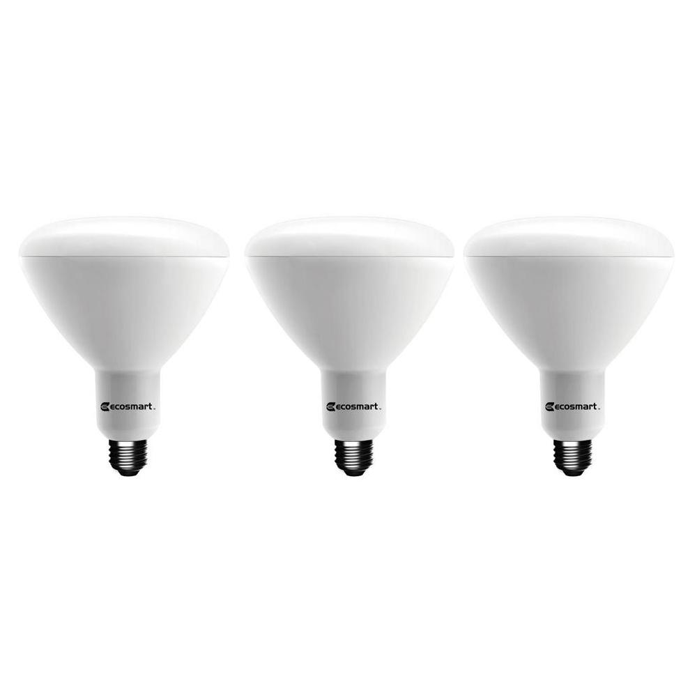 EcoSmart 75-Watt Equivalent BR40 Dimmable Energy Star LED Light Bulb Soft White (3-Pack) was $25.97 now $12.84 (51.0% off)