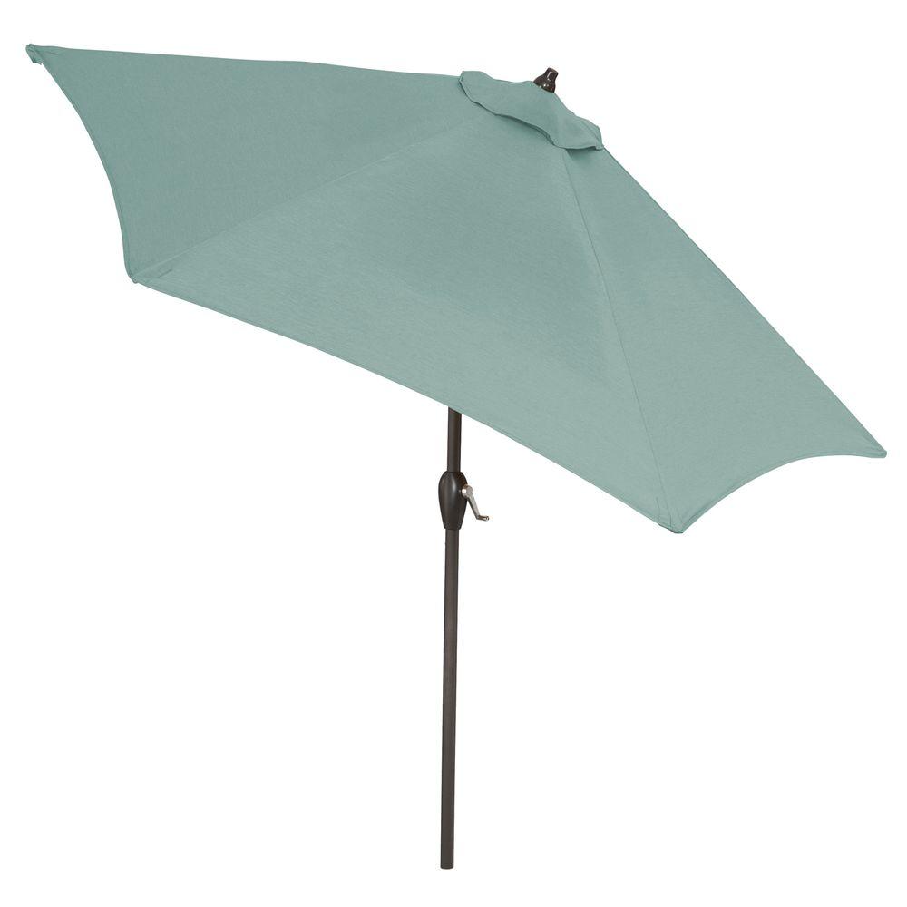 Hampton Bay 9 ft. Aluminum Market Patio Umbrella in Sunbrella Spectrum