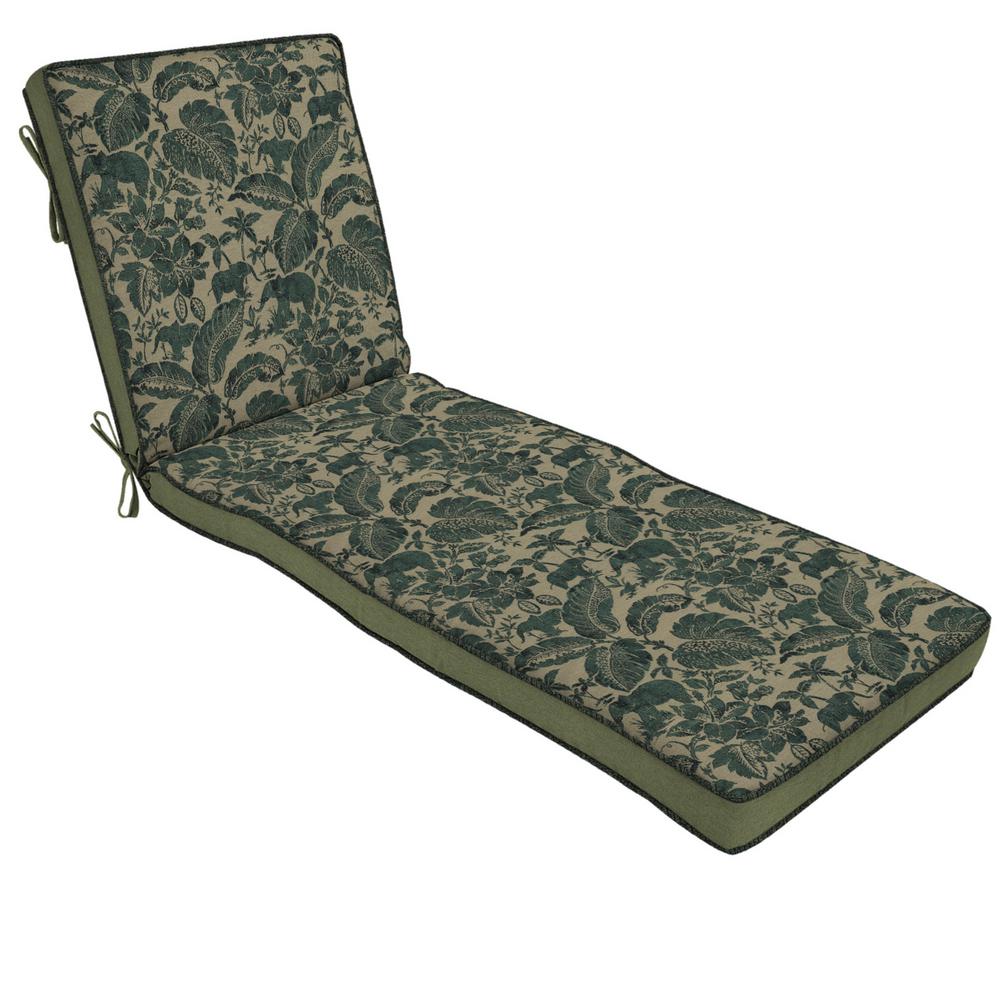 Home Decorators Collection Sunbrella Forest Green Outdoor Chaise Lounge