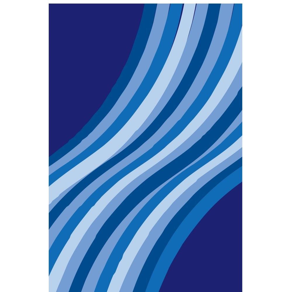 La Rug Fun Time Wacky Blue Wave Multi Colored 2 Ft X Area La Rug Fun Time Wacky Blue Wave Multi Colored 2 Ft X