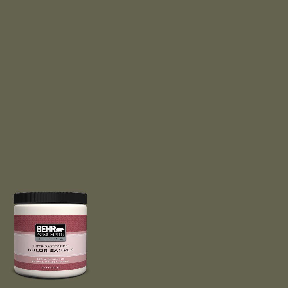 Behr Premium Plus Ultra 8 Oz N350 7 Russian Olive Matte Interior N350 7 Russian Olive Matte Interior