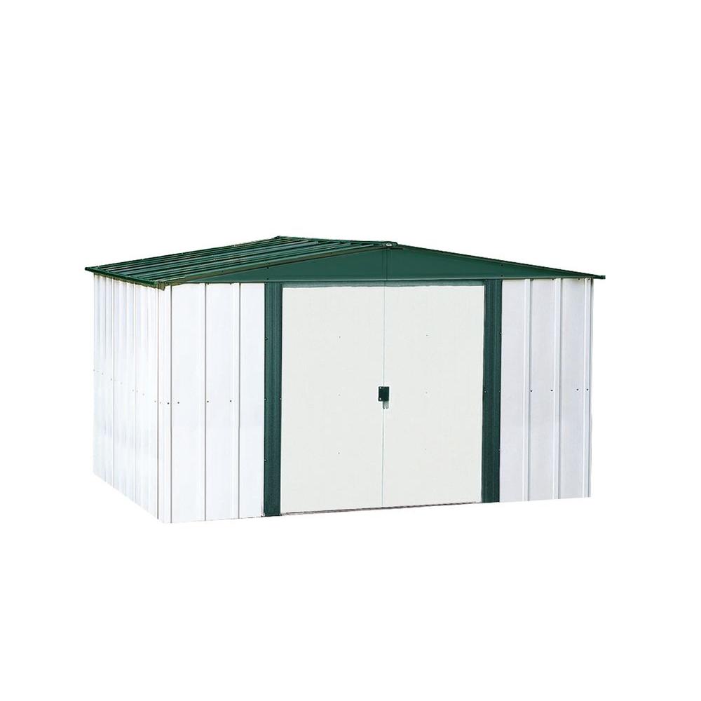 arrow newport 10 ft. x 8 ft. steel shed-np10867 - the home