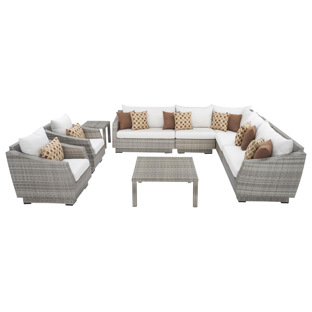 Rst Brands Cannes 9 Piece Patio Corner Sectional And Club Chair