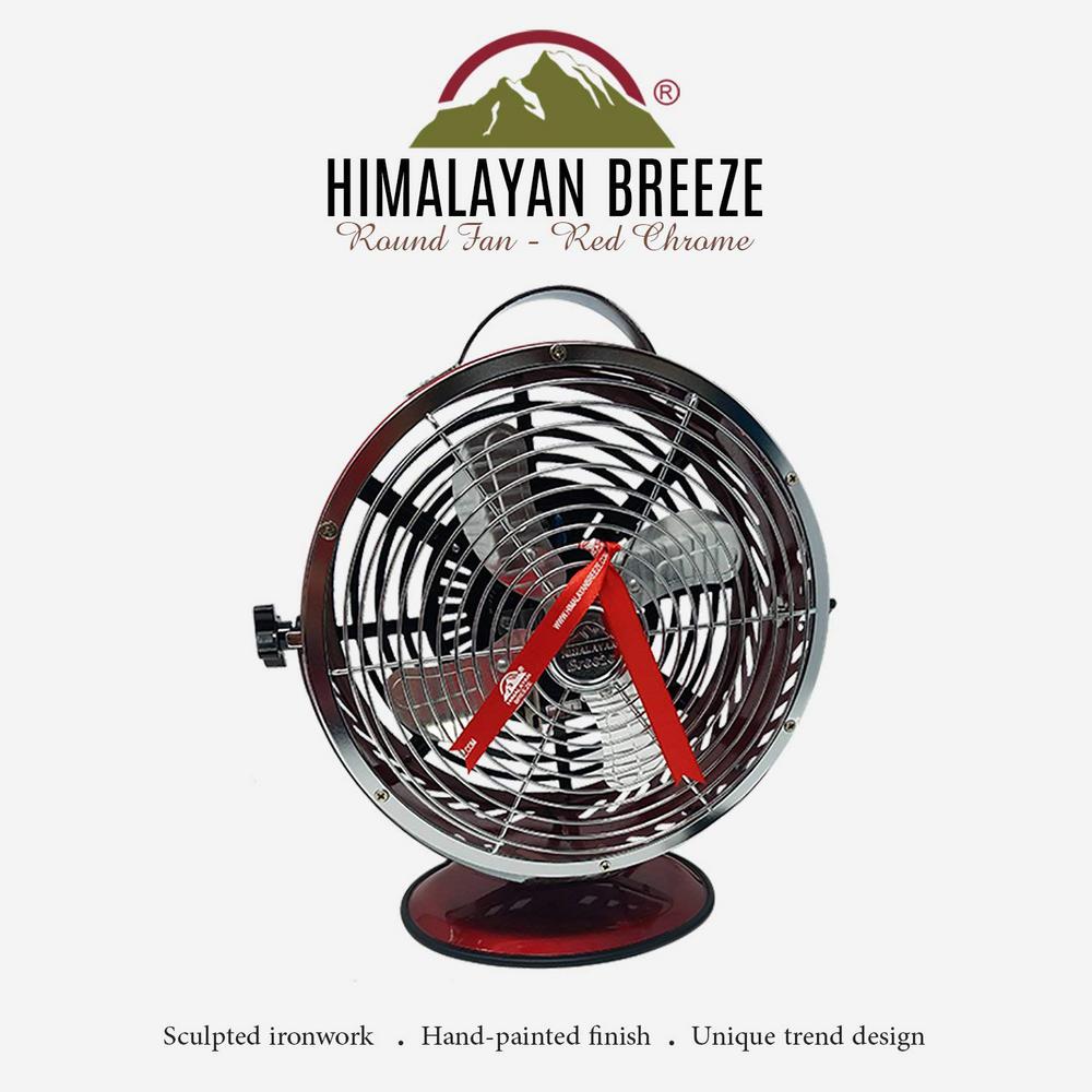 Himalayan Breeze Red 10 9 In Himalayan Breeze Portable Table Fan