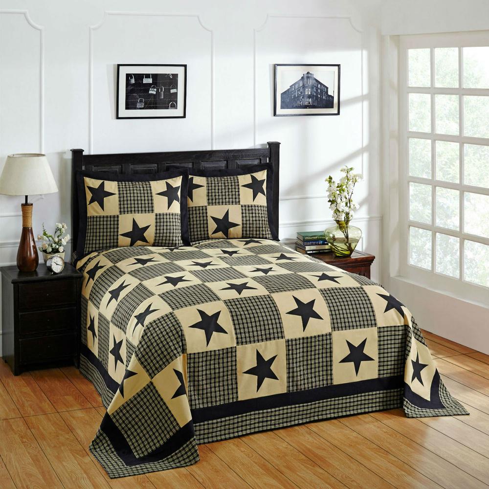 Star 1Piece Black and Gold King Bedspread SSBSSTKIBLKGO The Home Depot